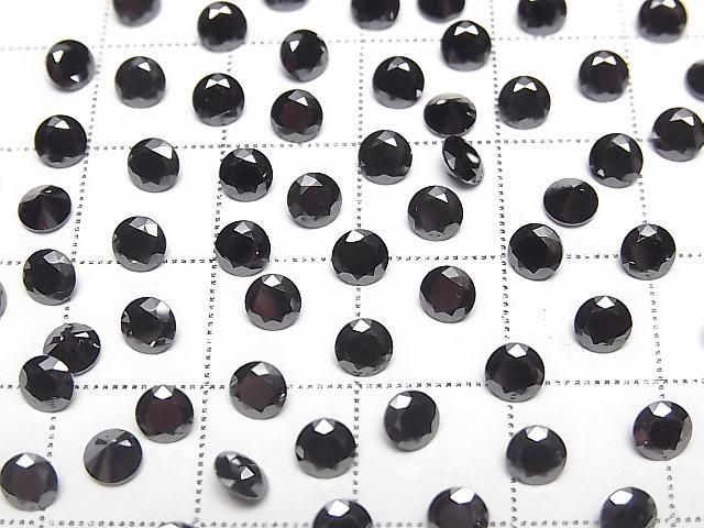 [Video] Moissanite AAA Loose Stone Round Faceted 4x4mm [Black] 3pcs