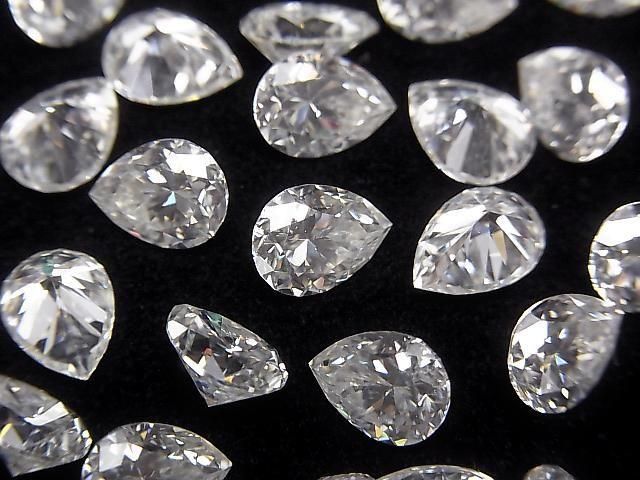 [Video] Moissanite AAA Loose Stone Pear Shape Faceted 8x6mm [Clear] 1pc