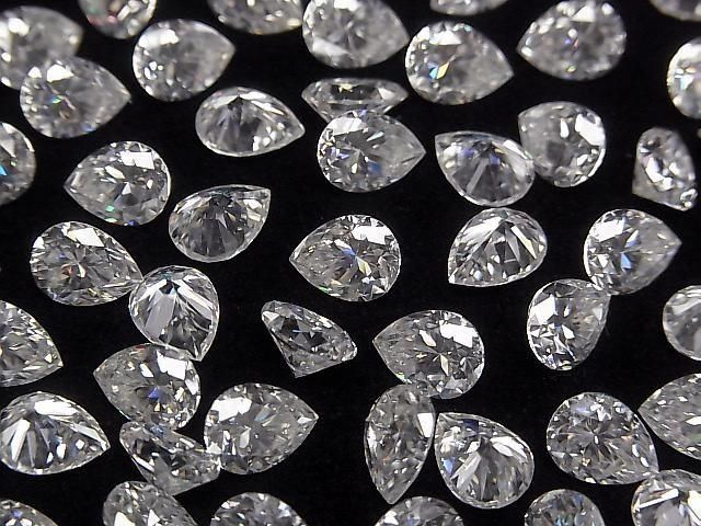 [Video] Moissanite AAA Loose Stone Pear Shape Faceted 8x6mm [Clear] 1pc