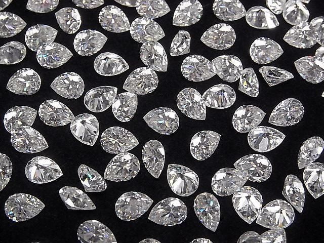 [Video] Moissanite AAA Loose Stone Pear Shape Faceted 8x6mm [Clear] 1pc
