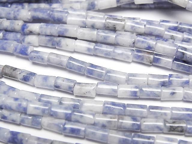 [Video] Sodalite AA Tube 5x3x3mm 1strand beads (approx. 15inch/36cm)