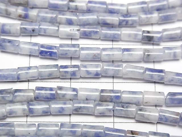 [Video] Sodalite AA Tube 5x3x3mm 1strand beads (approx. 15inch/36cm)