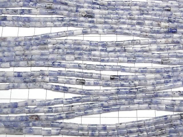 [Video] Sodalite AA Tube 5x3x3mm 1strand beads (approx. 15inch/36cm)