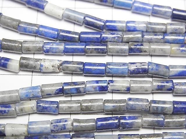 [Video] Lapislazuli AA Tube 5x3x3mm 1strand beads (approx. 15inch/36cm)