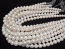 [Video] Fresh Water Pearl AAA- Semi Round - Potato 9-11mm White 1strand beads (approx. 15inch/37cm)