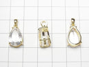 [Video] Crystal AAA Pear Shape Concave Cut Pendant 14x9.5mm 18KGP 1pc