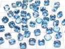[Video] High Quality Swiss Blue Topaz AAA Loose Stone Square Faceted 8x8mm 1pc