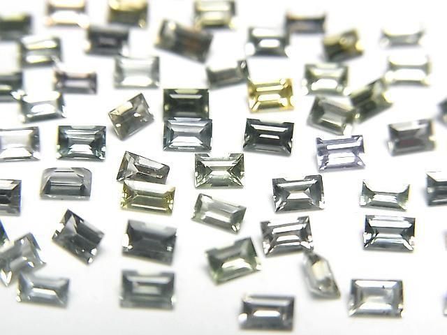 [Video] High Quality Green Sapphire AAA Loose Stone Rectangle Faceted 3x2mm 3pcs