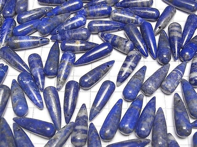 [Video] Lapislazuli AA Drop (Smooth) 25x8mm 2pcs