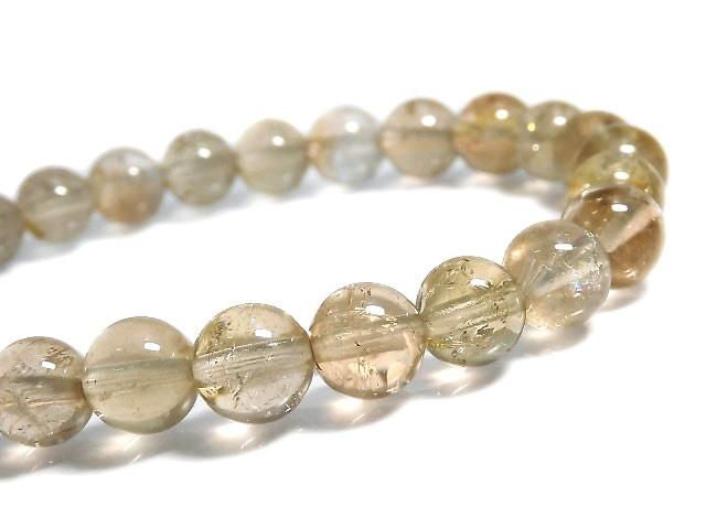 [Video][One of a kind] High Quality Champagne Topaz AAA- Round 7mm Bracelet NO.17