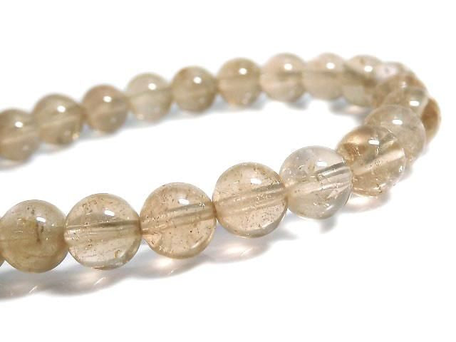 [Video][One of a kind] High Quality Champagne Topaz AAA- Round 7mm Bracelet NO.19