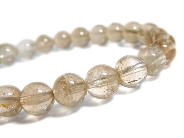 [Video][One of a kind] High Quality Champagne Topaz AAA- Round 7-7.5mm Bracelet NO.22
