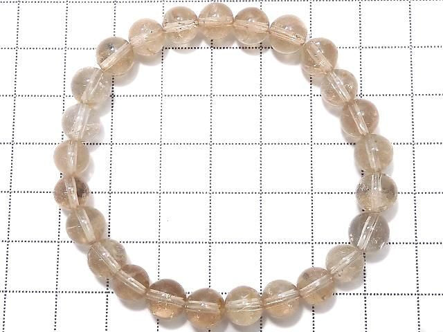 [Video][One of a kind] High Quality Champagne Topaz AAA- Round 7-7.5mm Bracelet NO.22