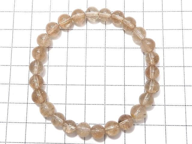 [Video][One of a kind] High Quality Champagne Topaz AAA- Round 7-7.5mm Bracelet NO.23