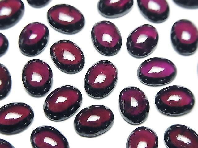 [Video] High Quality Rhodolite Garnet AAA Oval Cabochon 8x6mm 2pcs