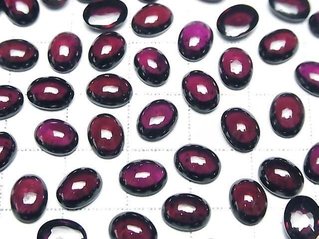 [Video] High Quality Rhodolite Garnet AAA Oval Cabochon 8x6mm 2pcs