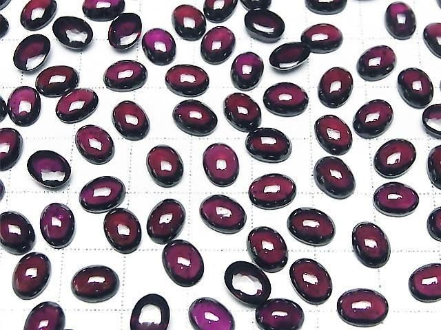 [Video] High Quality Rhodolite Garnet AAA Oval Cabochon 8x6mm 2pcs