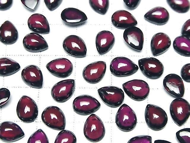 [Video] High Quality Rhodolite Garnet AAA Pear shape Cabochon 8x6mm 2pcs