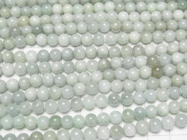[Video] Burmese Jadeite AA++ Round 6mm half or 1strand beads (approx. 15 inches/38 cm)