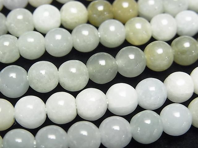 [Video] Burmese Jadeite AA++ Round 6mm half or 1strand beads (approx. 15 inches/38 cm)