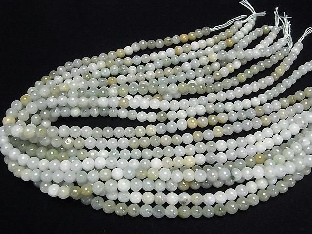 [Video] Burmese Jadeite AA++ Round 6mm half or 1strand beads (approx. 15 inches/38 cm)
