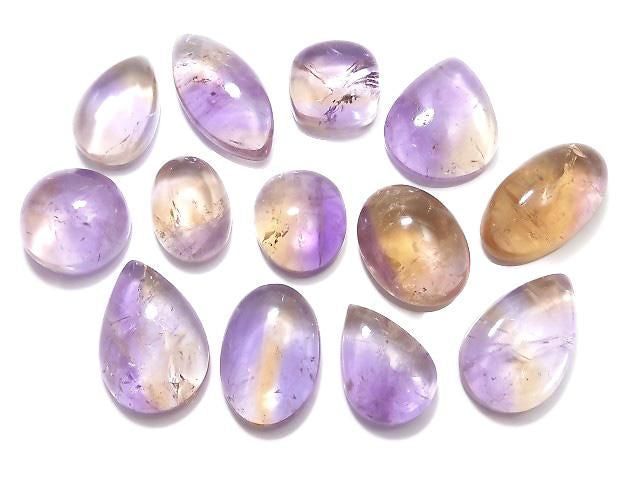 [Video][One of a kind] High Quality Ametrine AAA- Cabochon 13pcs Set NO.36
