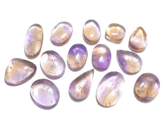 [Video][One of a kind] High Quality Ametrine AAA- Cabochon 14pcs Set NO.40