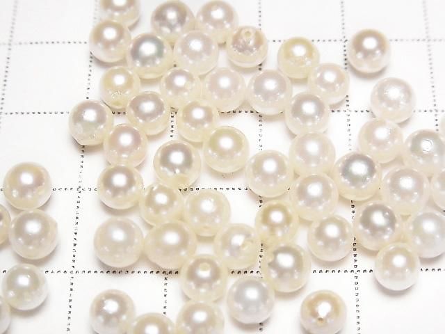 [Video] Japanese Akoya Pearls AA++ Round 5-5.5mm White [Drilled Hole] 5pcs