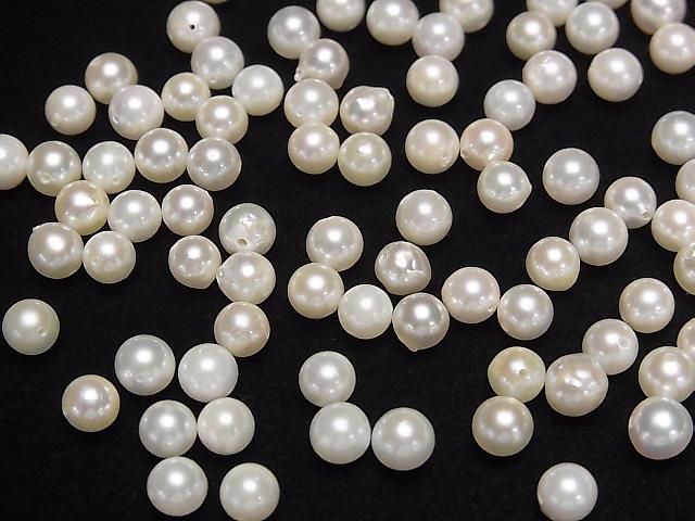 [Video] Japanese Akoya Pearls AA++ Round 5-5.5mm White [Drilled Hole] 5pcs