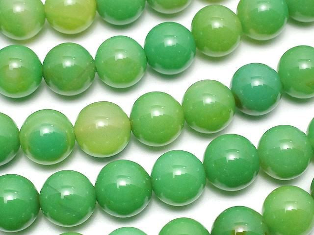 [Video] Green color Agate Round 8mm 1strand beads (approx. 15 inches/36 cm)