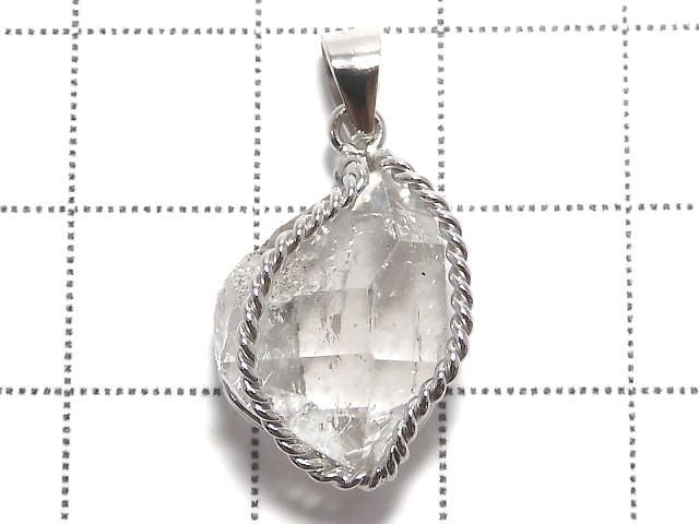 [Video][One of a kind] NY Herkimer Diamond Pendant Silver925 NO.23
