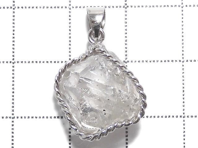 [Video][One of a kind] NY Herkimer Diamond Pendant Silver925 NO.33