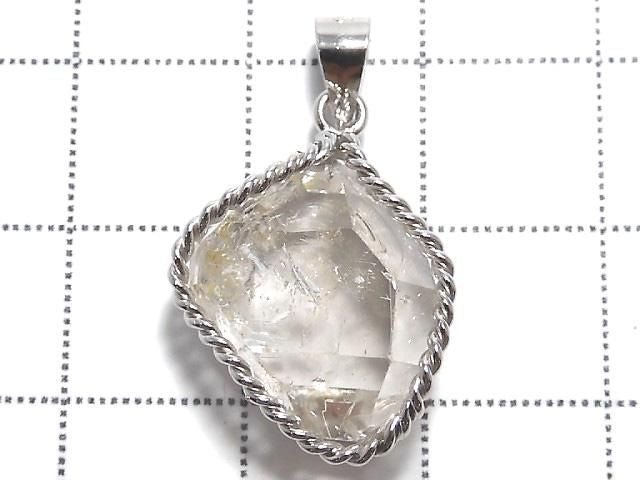 [Video][One of a kind] NY Herkimer Diamond Pendant Silver925 NO.36