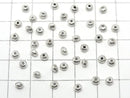 Karen Silver Flower Pattern Rondelle 3.5x3.5x2.5mm 4pcs