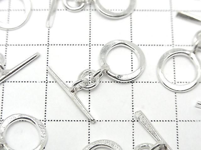 Silver 925 Toggle 12mm White Silver 1 pair