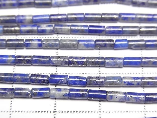 [Video] Lapislazuli AA+ Tube 4x2x2mm 1strand beads (approx. 15inch/36cm)