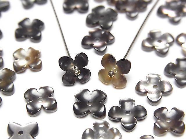 [Video] High Quality Black Shell (Black-lip Oyster) AAA Flower (4pcs) 8mm Center Hole 4pcs