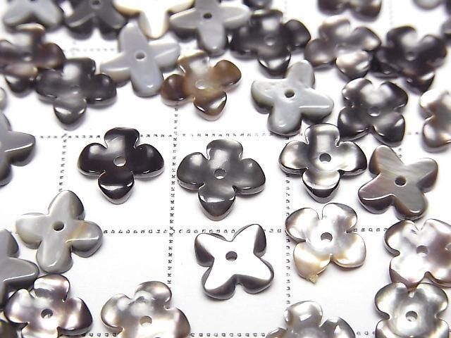 [Video] High Quality Black Shell (Black-lip Oyster) AAA Flower (4pcs) 8mm Center Hole 4pcs