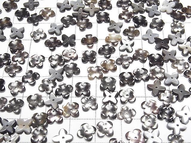 [Video] High Quality Black Shell (Black-lip Oyster) AAA Flower (4pcs) 8mm Center Hole 4pcs