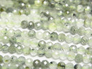 [Video]High Quality! Prehnite AA Faceted Round 3mm 1strand beads (aprx.15inch/37cm)