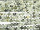 [Video]High Quality! Prehnite AA Faceted Round 4mm 1strand beads (aprx.15inch/36cm)