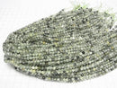 [Video]High Quality! Prehnite AA Faceted Round 4mm 1strand beads (aprx.15inch/36cm)