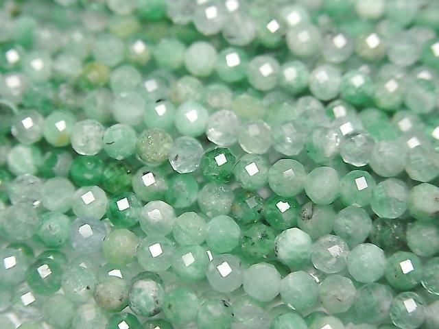 [Video] High Quality! Brazilian Emerald AAA- Faceted Round 3mm half or 1strand beads (approx. 15 inches/36 cm)