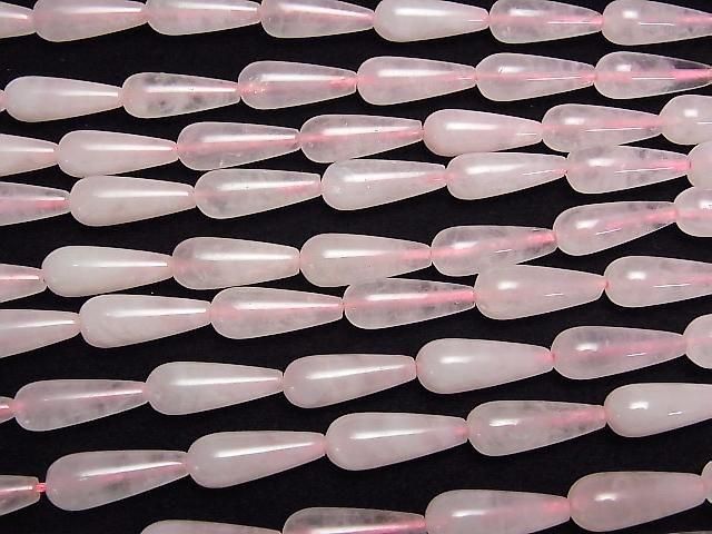 [Video] Rose Quartz Vertical Hole Drop (Smooth) 20x8x8mm 1strand beads (aprx.14inch/35cm)