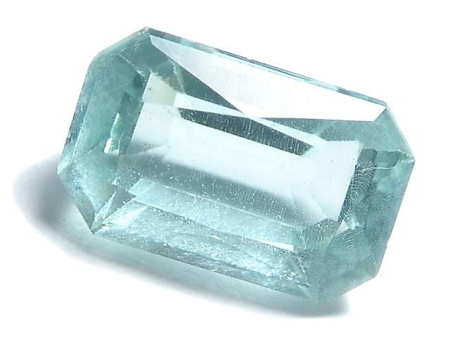 [Video][One of a kind] High Quality Blue-Green Fluorite Loose Stone Faceted 1pc NO.105