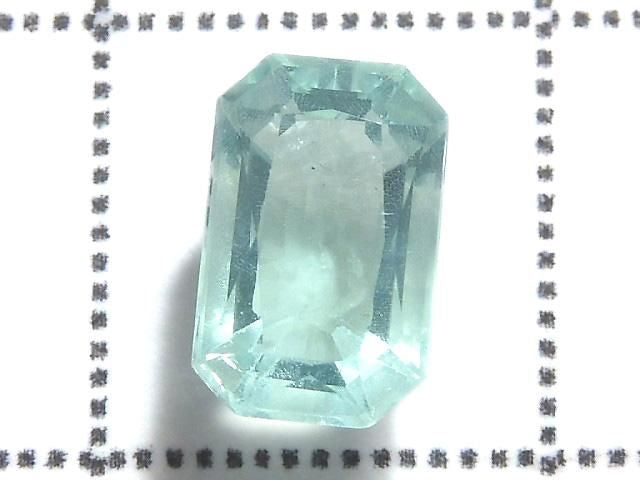 [Video][One of a kind] High Quality Blue-Green Fluorite Loose Stone Faceted 1pc NO.105