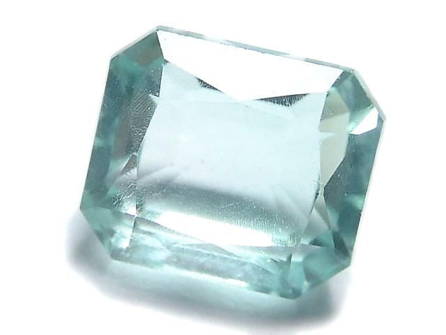 [Video][One of a kind] High Quality Blue-Green Fluorite Loose Stone Faceted 1pc NO.110