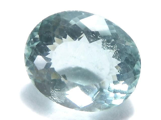 [Video][One of a kind] High Quality Blue-Green Fluorite Loose Stone Faceted 1pc NO.120