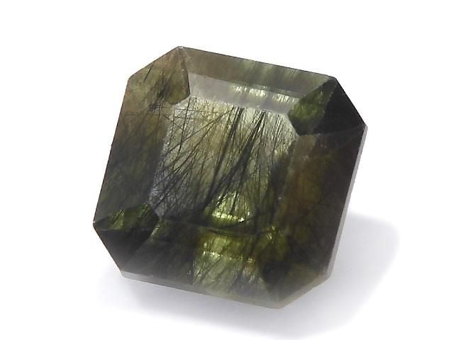 [Video][One of a kind] High Quality Ludwigite in Peridot Loose Stone Faceted 1pc NO.115