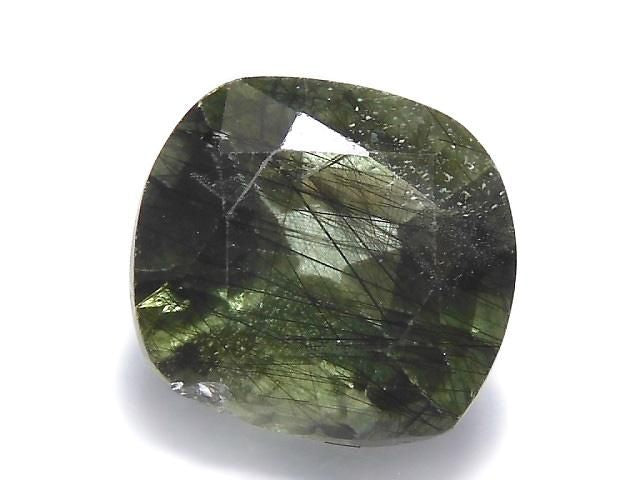 [Video][One of a kind] High Quality Ludwigite in Peridot Loose Stone Faceted 1pc NO.117